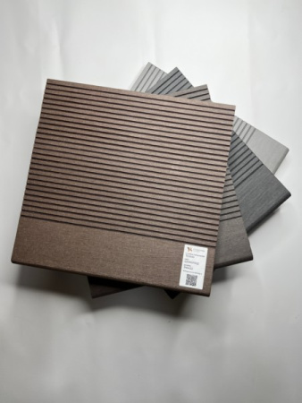 Ступень Ecodecking Техно полнотелая 345х22х4000 Серая