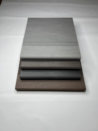 Ступень Ecodecking Техно полнотелая 345х22х4000 Серая