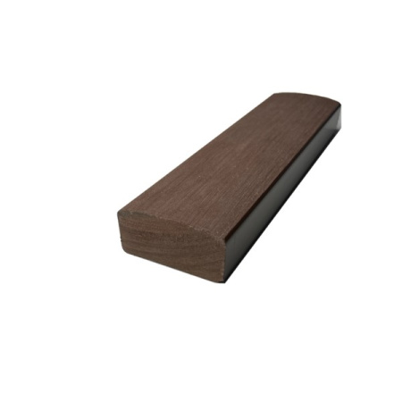 Лавочный брус Ecodecking Некст полнотелый брашированный 70х35х3000 Шоколад