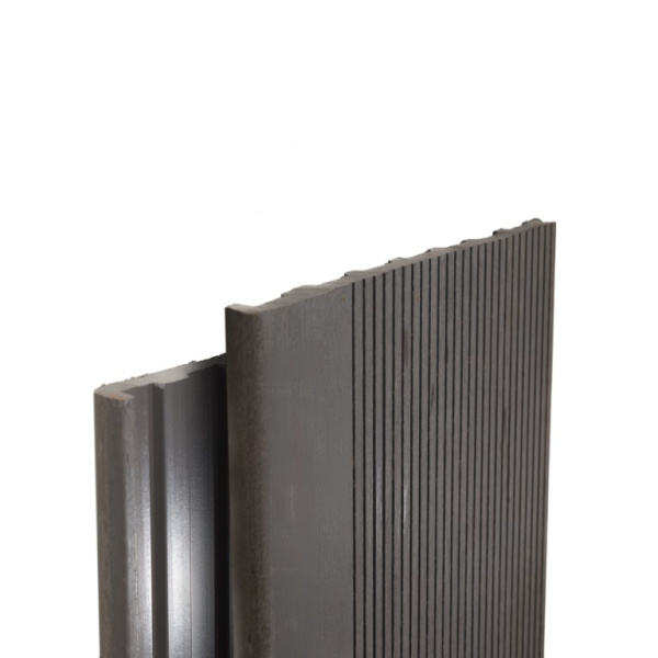 Ступень Ecodecking Техно полнотелая 345х22х3000 Серая