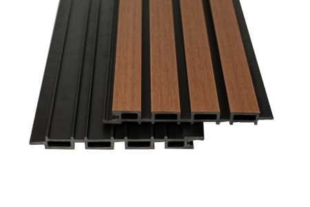 Фасадная реечная панель Ecodecking Скай коэкструзия 200х20х3000 Тик